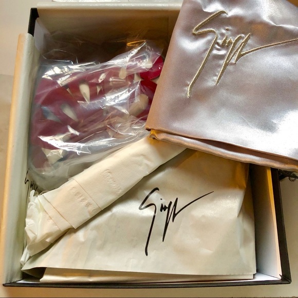 GIUSEPPE ZANOTTI Red Open Toe Mules - NEW - Picture 5 of 8